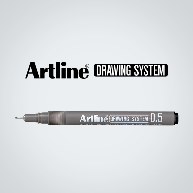 Drawing System Pen 0.5mm Black Artline Ref EK235